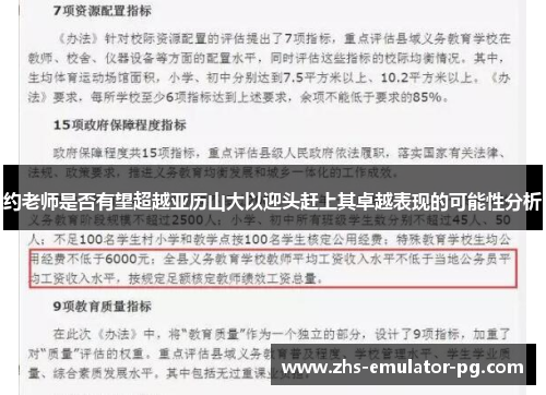 约老师是否有望超越亚历山大以迎头赶上其卓越表现的可能性分析